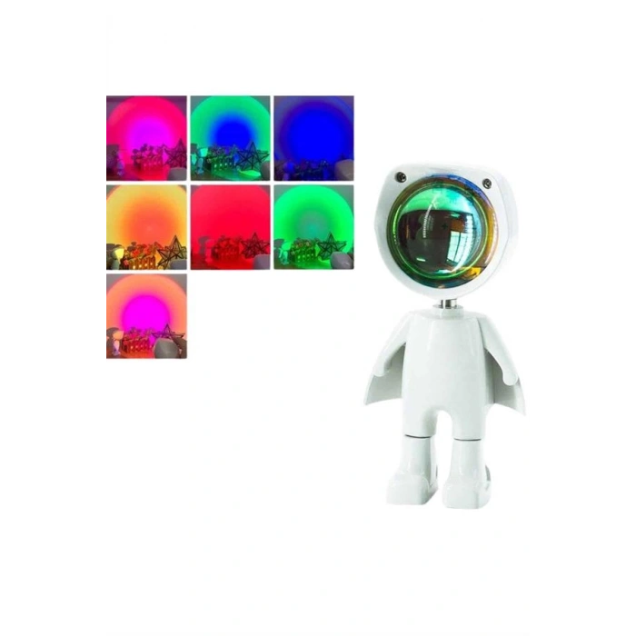 Nevamel 180 Derece Dönebilen Astronot Masa ve Gece Lambası Projektör