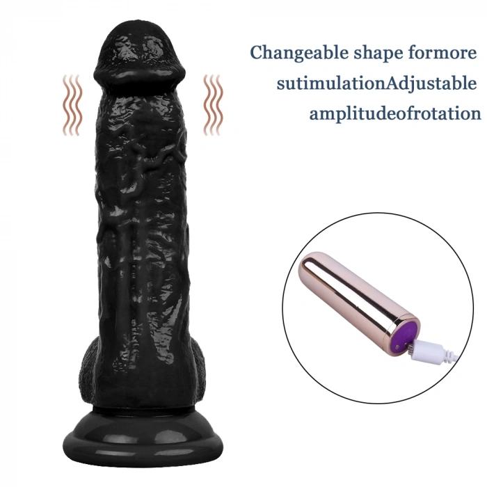Nevamel® 19Cm Gerçekçi Siyah Dildo Yapay Penis