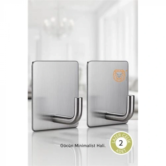 Nevamel® 2li Banyo ve Mutfak Askı Seti - SUS304 Lazer Kesim Çelik  Ultra Güçlü Yapışkanlı Askı