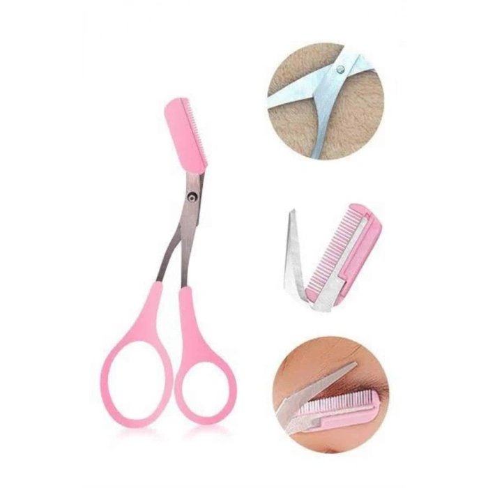 Nevamel 2li Kaş Bakım Seti Taraklı Kaş Makası Ve Kaş Usturası Kaş Şekillendirici