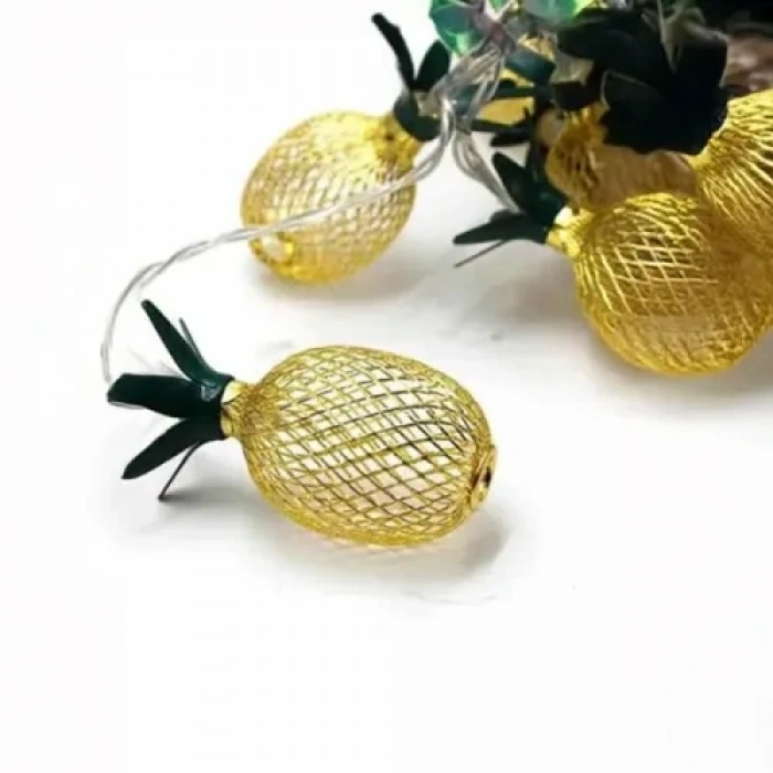 Nevamel 2 Metre 10 LED Pilli 2 Kademeli Ananas Led Işık