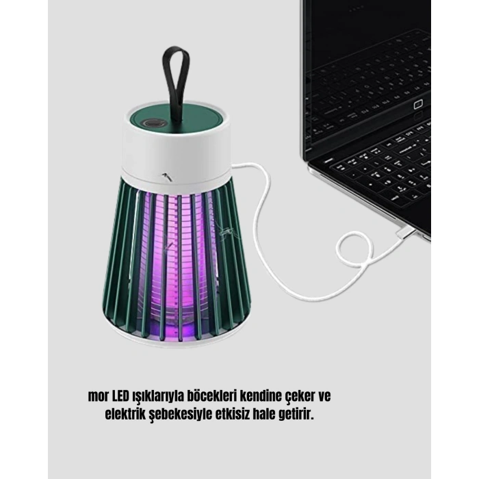 Nevamel® 2000 mAh Şarjlı Sivrisinek Kovucu Lamba – Kimyasalsız Güvenli ve Taşınabilir