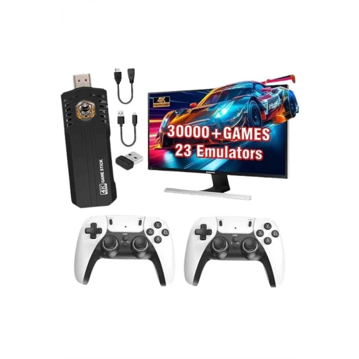 Nevamel 20.000 Oyunlu Kablosuz Çift Kol Retro Oyunlar Çift Kollu Game Stick