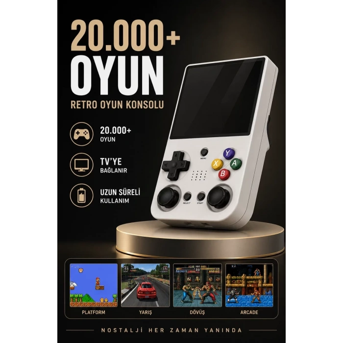 Nevamel® 20.000 Oyunlu Retro El Konsolu Taşınabilir Oyun Cihazı