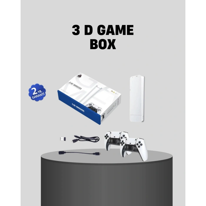 Nevamel® 20.000 Yüklü Oyunlu Kablosuz Retro Oyun Konsolu 4K Destekli