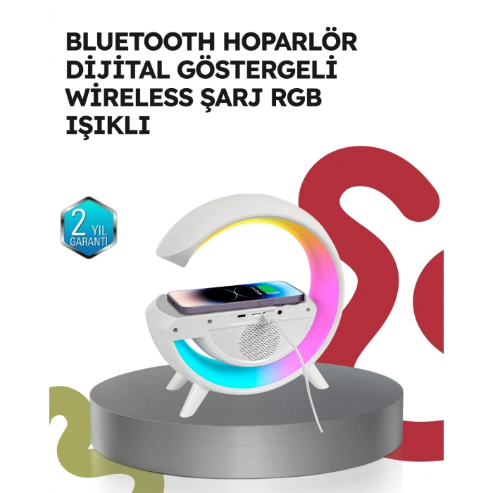 Nevamel 2025 Model 15W Kablosuz Şarjlı Renkli Atmosfer Lambası