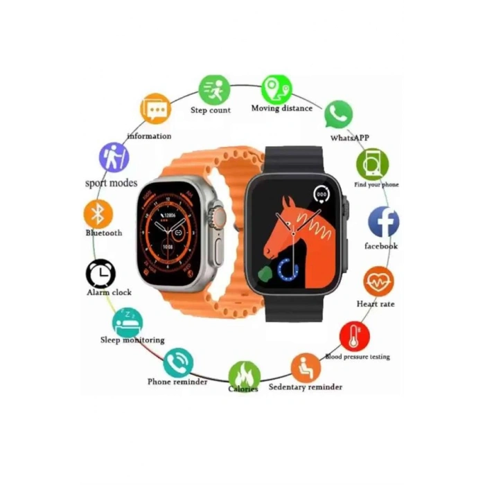 Nevamel 2025 Model Akıllı Saat Kordon Hediyeli Çağrı Cevaplama Uzun Pil Süreli Android İOS Uyumlu