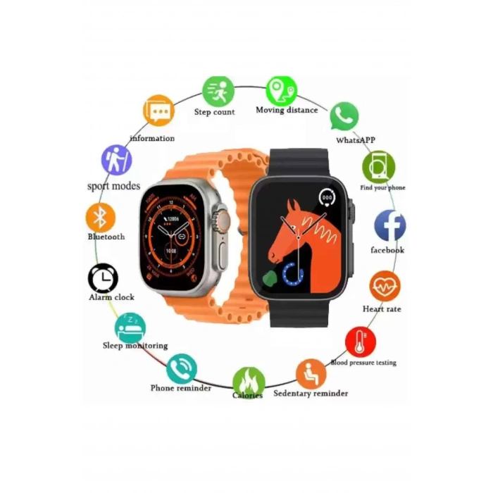 Nevamel 2025 Model Akıllı Saat Kordon Hediyeli Çağrı Cevaplama Uzun Pil Süreli Android İOS Uyumlu