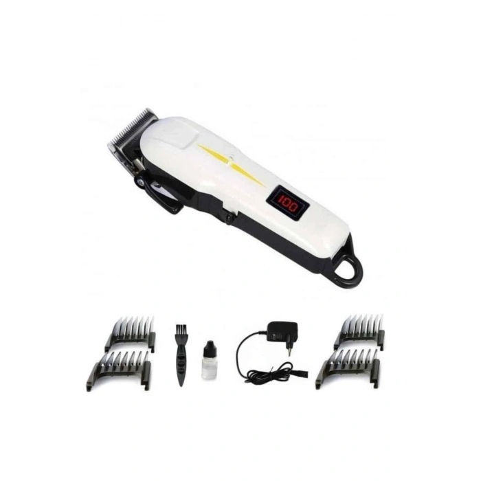 Nevamel® 2025 Model Şarjlı Dijital Saç Sakal Tıraş Makinesi Islak Kuru Kullanıma Uygun