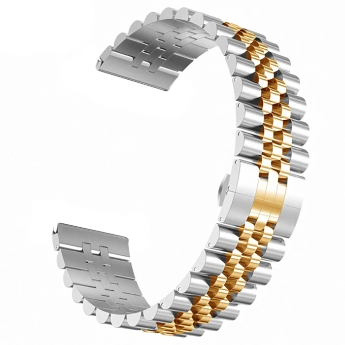 Nevamel 22MM Gear S3 Watch 4 -GT2 GT2E 46MM KayışKordon Seramik Paslanmaz Çelik-(5775)