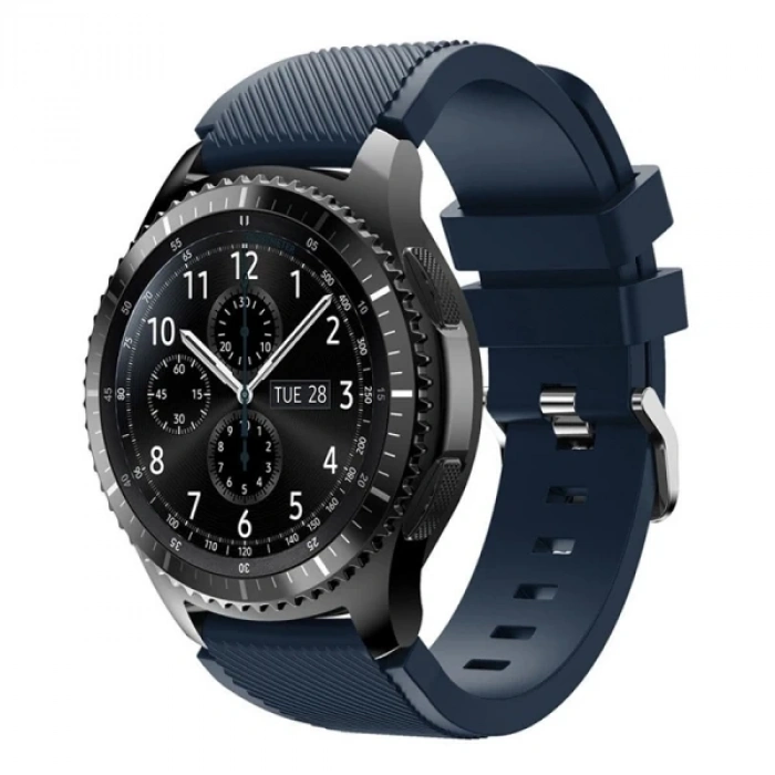 Nevamel 22MM Gear S3 Watch 4 -GT2 GT2E 46MM KayışKordon Silikon Kayış Kordon-(5775)