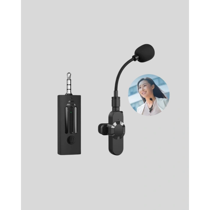 Nevamel® 2.4 GHz Kablosuz Yaka Mikrofonu – 60 Metre Menzil Gürültü Azaltma Type-C Şarjlı