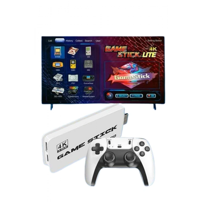 Nevamel® 2.4 GHZ Oyun Konsolu Çift Konsol 4K Ultra Hd Game Stick