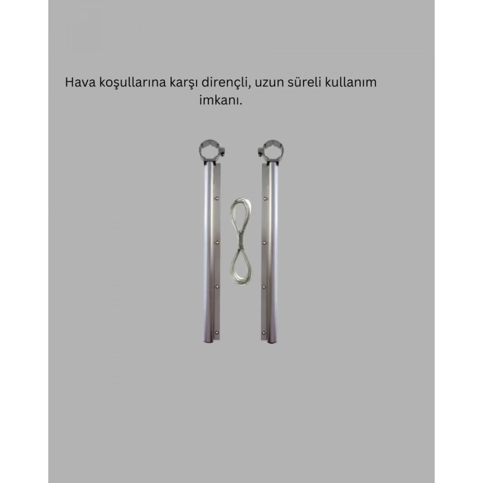 Nevamel® 25x60 Balkon Askılığı Kare Demir Uyumlu Hava Dayanıklı Çamaşır Askısı