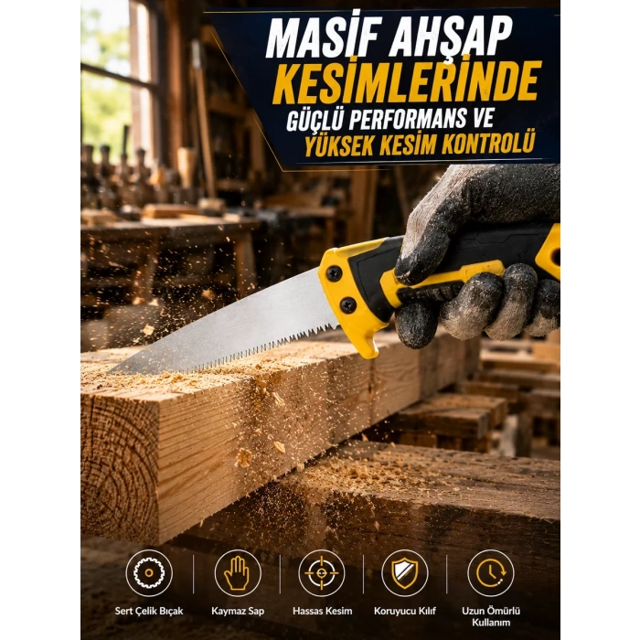 Nevamel® 270 mm Düz Bıçaklı Bahçe Budama Testeresi Kılıflı