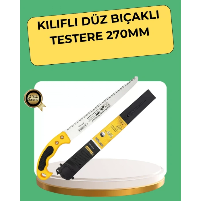 Nevamel® 270 mm Düz Bıçaklı Bahçe Budama Testeresi Kılıflı