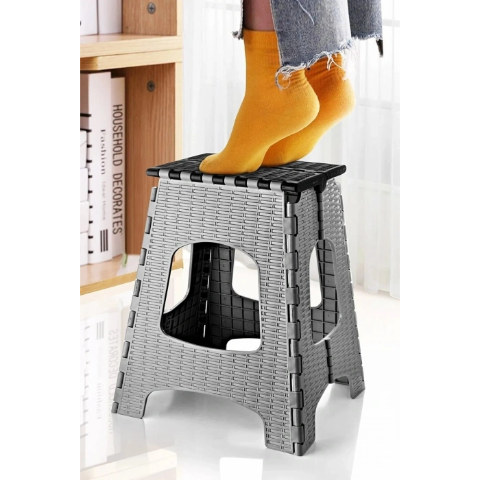 Nevamel® 28 Cm Dayanıklı Katlanabilir Tabure - Kamp Piknik Metrobüs Otobüs Balıkçı Tabure (1431)