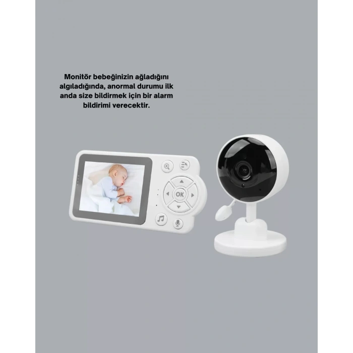 Nevamel® 2.8 İnç Ekranlı Bebek Kamerası Gece Görüşlü ve Sesli İletişim Yeni Nesil