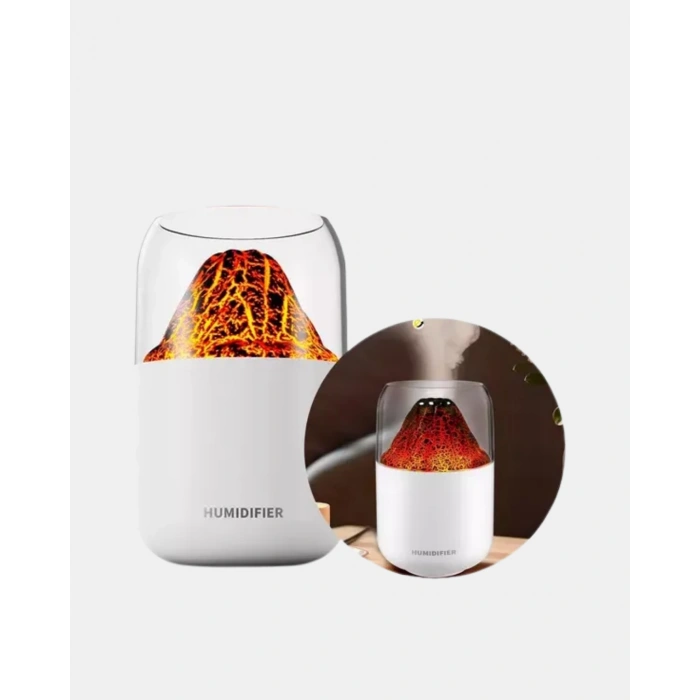 Nevamel 280ml Alev Işıklı Ultrasonik Hava Nemlendirici Sessiz ve USB Şarjlı