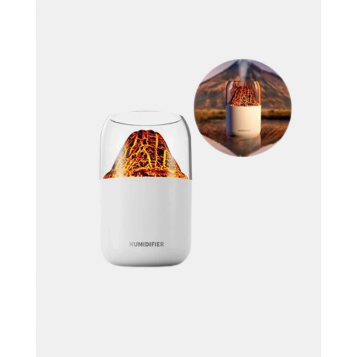 Nevamel 280ml Alev Işıklı Ultrasonik Hava Nemlendirici Sessiz ve USB Şarjlı