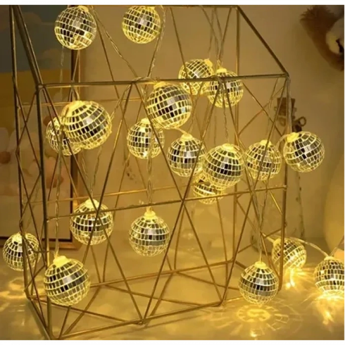 Nevamel 2m 10 LED Pilli Disko Toplu Işık