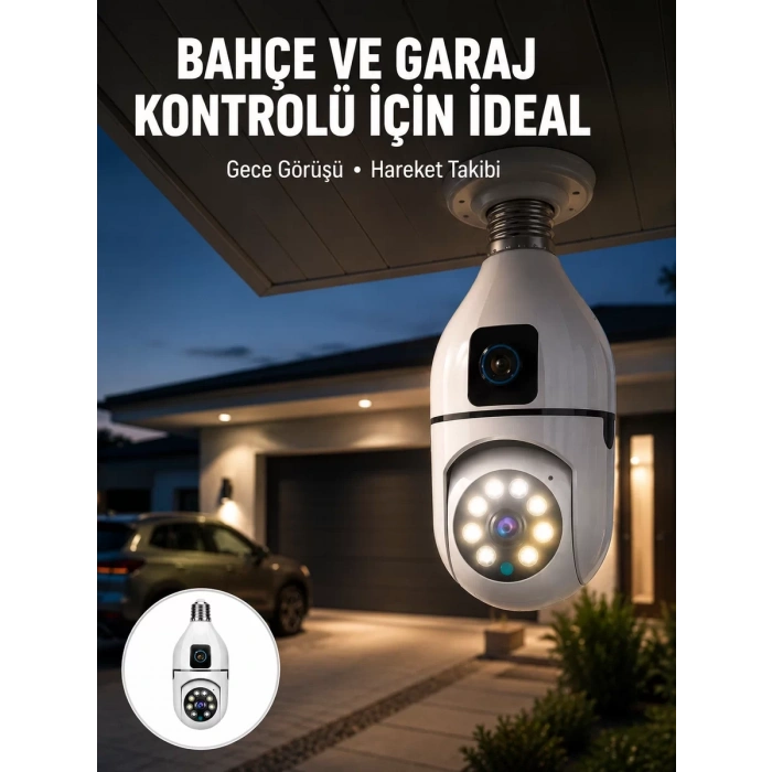 Nevamel® 2’si 1 Arada Güvenlik Kamerası ve Sel Işığı – Kablosuz Akıllı Kamera Yeni Nesil