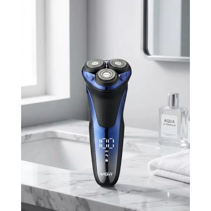 Nevamel® 3 Başlıklı Elektrikli Tıraş Makinesi Su Geçirmez Dijital Göstergeli