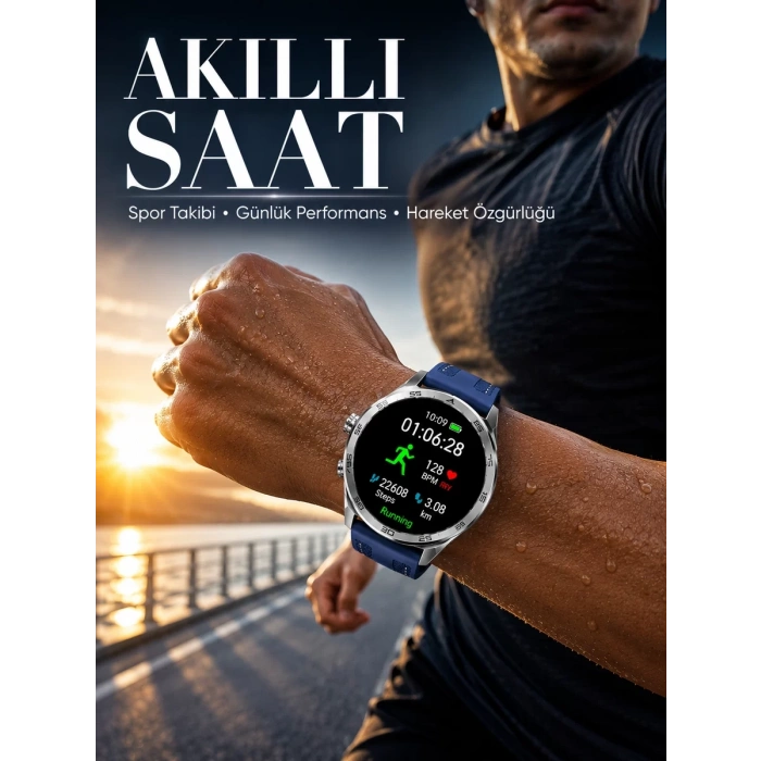 Nevamel® 3 Değiştirilebilir Kordonlu Suya Dayanıklı Bluetooth Akıllı Saat