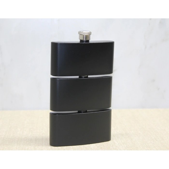 Nevamel 3 Katlı Paslanmaz Çelik Matara Siyah Renk