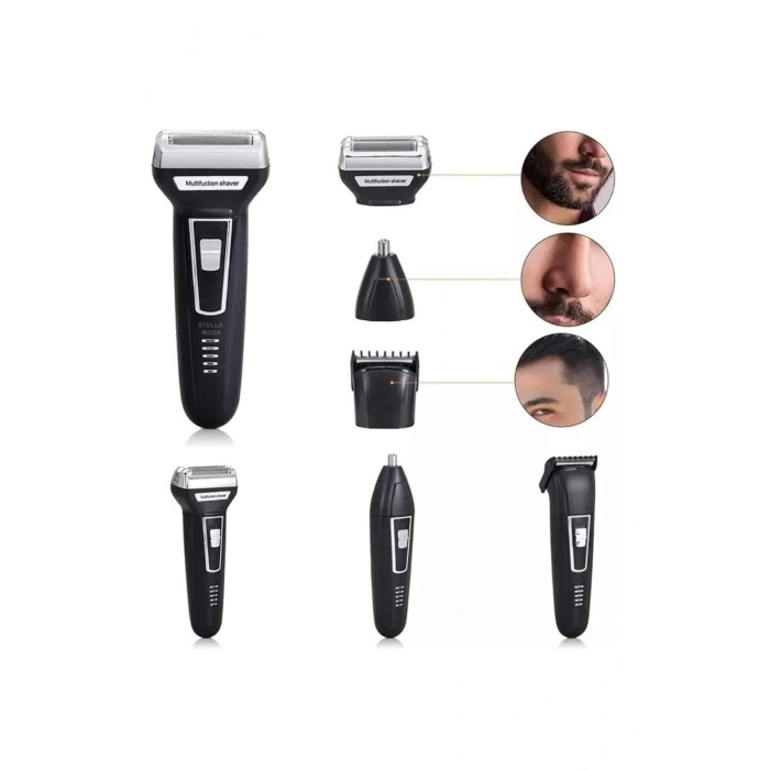 Nevamel 3lü Set Saç Sakal Kesme Traş Makinesi Burun Kılı Alma Tıraş Makinesi
