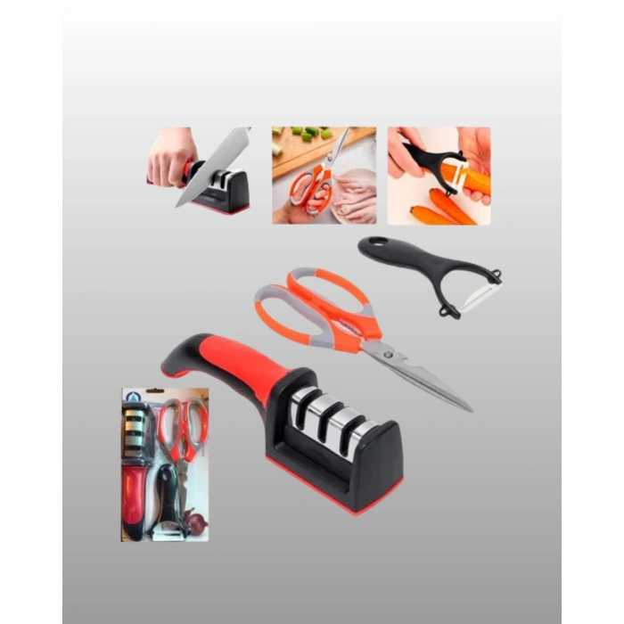 Nevamel 3 Parçalı Çok Fonksiyonlu Mutfak Makas Seti – Paslanmaz Çelik Ergonomik Tasarım