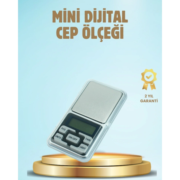 Nevamel® 300 Gr Hassas Cep Terazisi Mavi Işıklı LCD Ekranlı