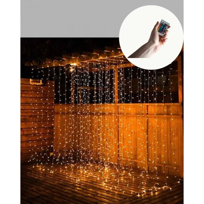 Nevamel® 300 LED Perde Işık – Sıcak Beyaz Dekoratif Aydınlatma Yeni Nesil