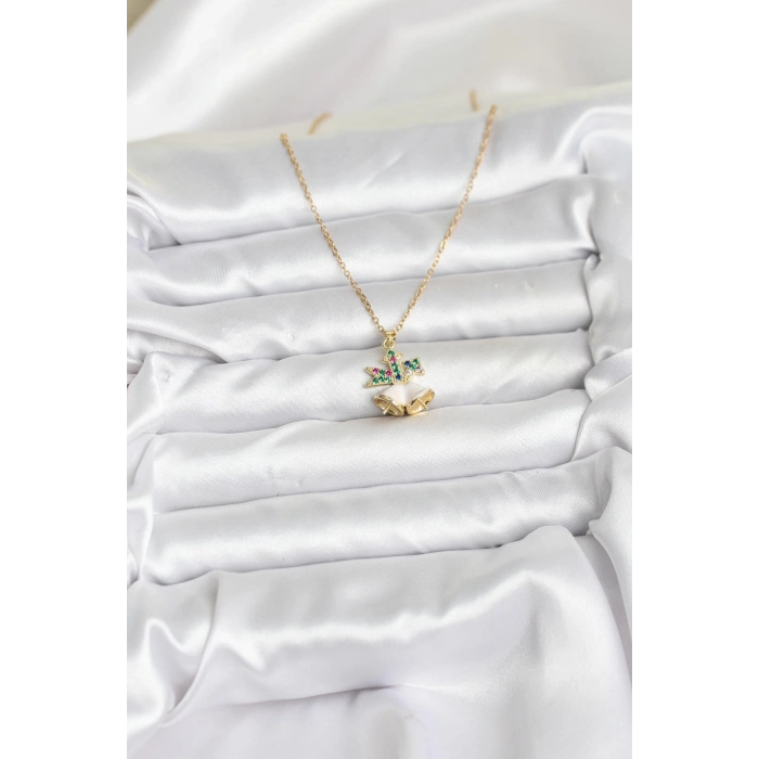 Nevamel® 316L Çelik Zincir Gold Renk Chirtsmas Bell Model Yılbaşı Temalı Kadın Kolye 5886