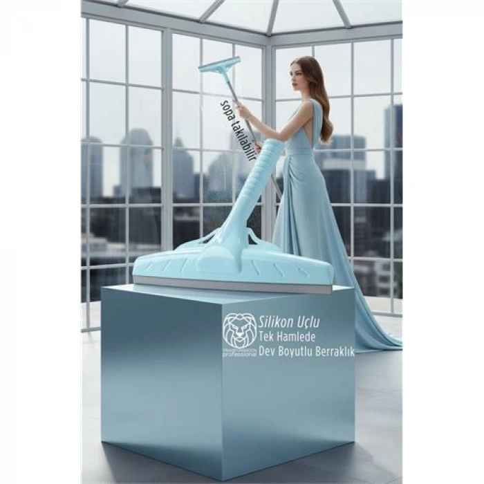 Nevamel® 33 CM Silikon Uçlu Profesyonel Cam Çekçek - Tasarım Estetiği ve Kusursuz Temizlik