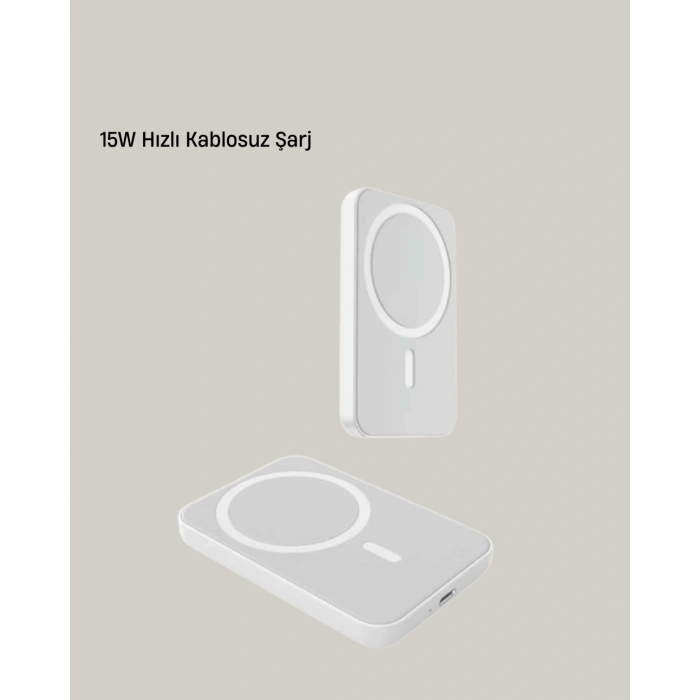 Nevamel 360° Döner Başlıklı MagSafe Araç Telefon Tutucu 15W Güvenli Kablosuz Şarj