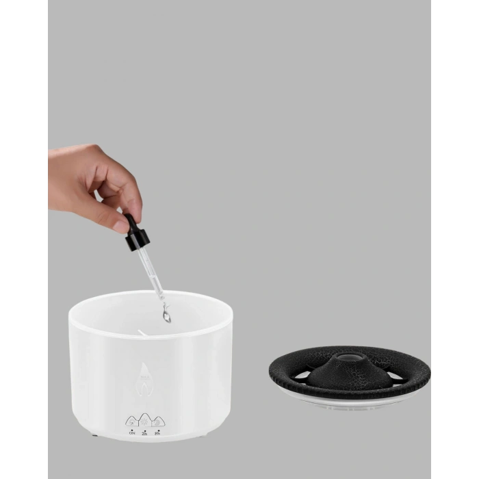 Nevamel® 3D Alev Işıklı Aromaterapi Makinesi – 360 ml Su Kapasiteli Sessiz Difüzör