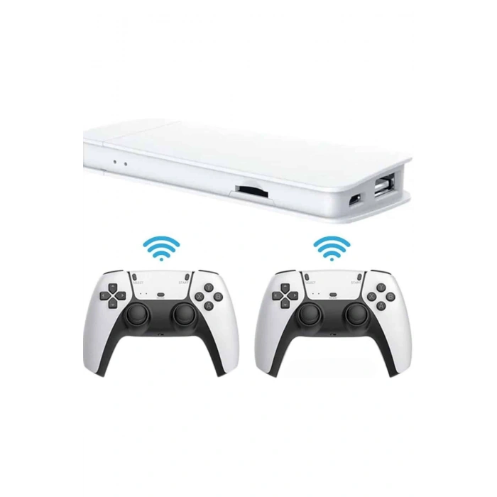 Nevamel® 3D Çift Oyun Kollu 4K HD Ekran Nostaljik 20.000 Oyunlu Beyaz Game Box