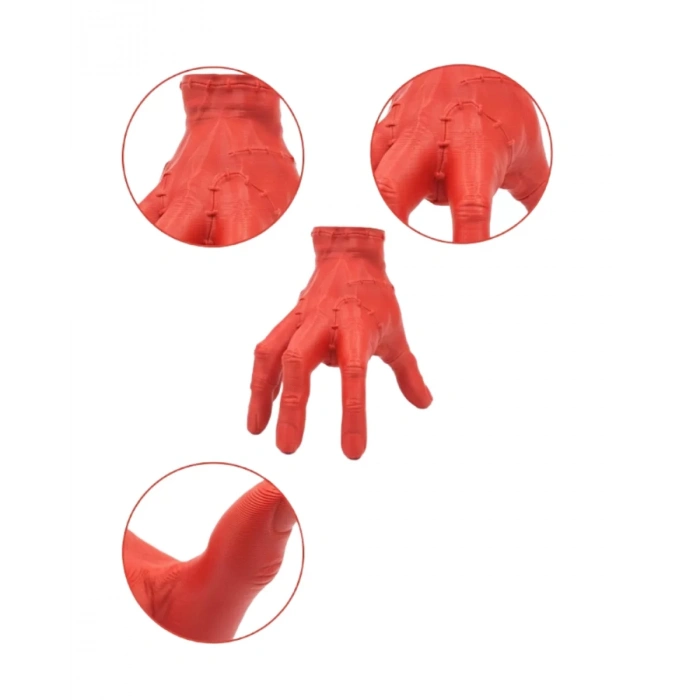 Nevamel® 3D Dekoratif Kırmızı El Biblo 17x16 cm Modern Ev Aksesuarı