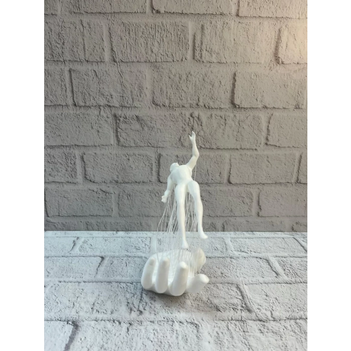 Nevamel® 3D El İnsan Figürü Beyaz Modern Sanatsal Dekoratif Biblo