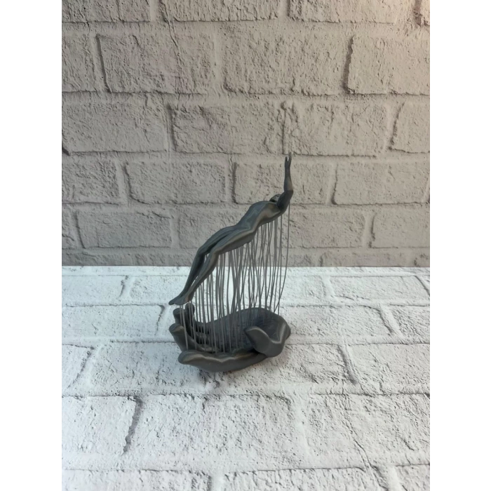 Nevamel® 3D El İnsan Figürü Gri Modern Ev ve Ofis Dekoru