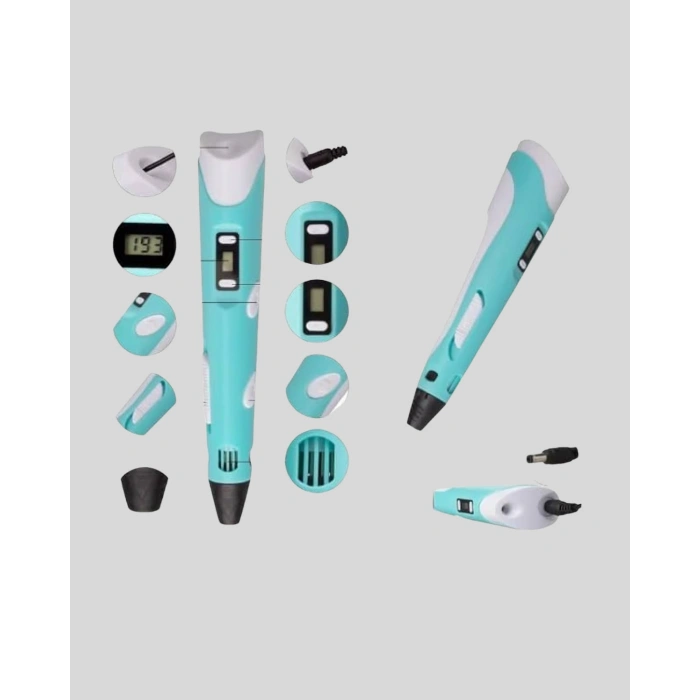 Nevamel 3D Kalem Ergonomik ve 1.75 mm Filament Destekli FDM Yazıcı Kalemi