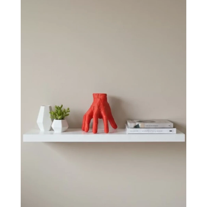 Nevamel® 3D Kırmızı El Biblo 17x16 cm Sanatsal ve Dikkat Çekici Dekor