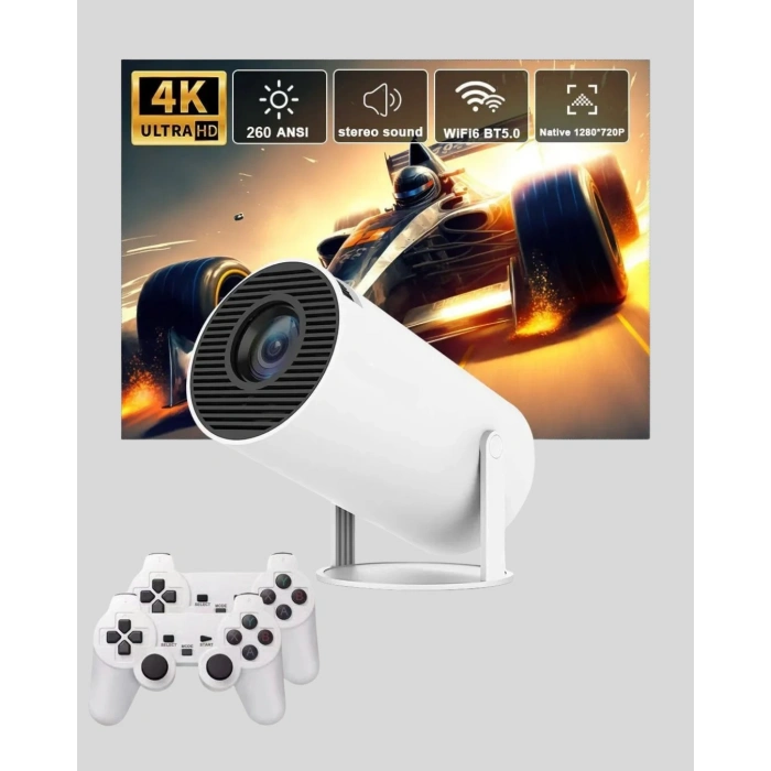 Nevamel® 3D Oyun Destekli Kablosuz Ev Sinema Projeksiyon Cihazı