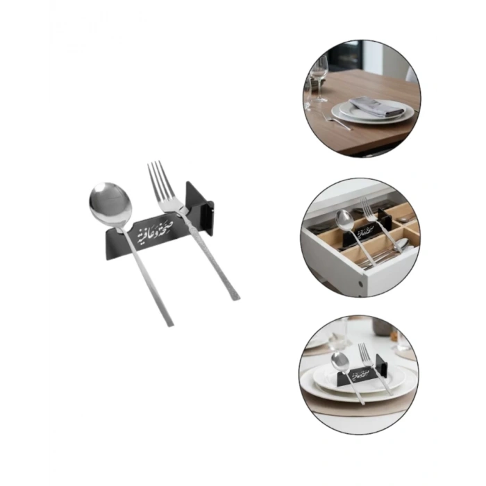 Nevamel® 3D Özel Baskı 6’lı Kaşık Çatal Servis Standı Masa Üstü Düzenleyici