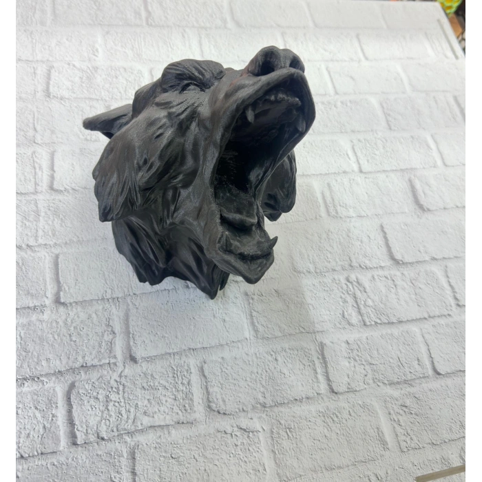 Nevamel® 3D Siyah Ayı Başı Duvar Dekoru Modern Asılabilir Heykel 25x19 cm