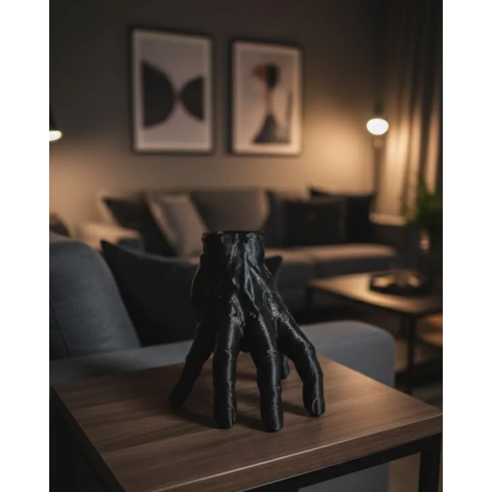 Nevamel® 3D Siyah El Dekoratif Heykel 27x22 cm Büyük Boy Modern Tasarım