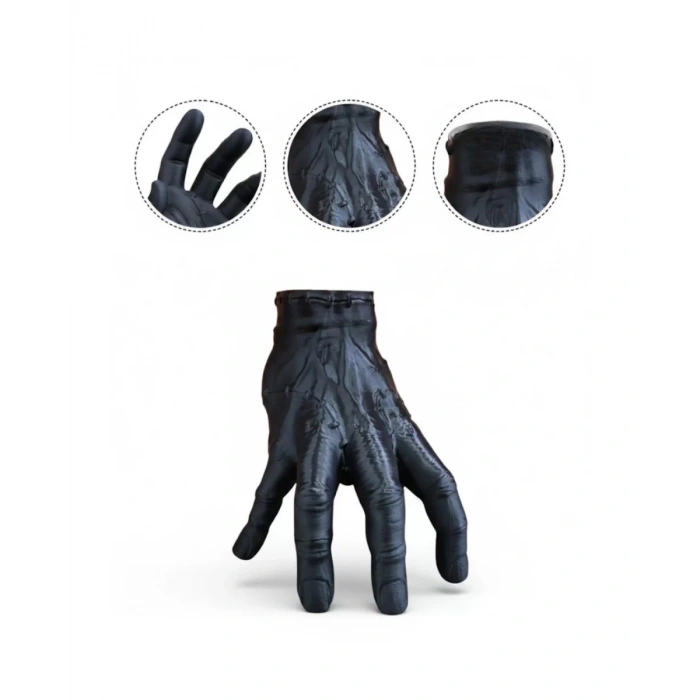 Nevamel® 3D Siyah El Dekoratif Heykel 27x22 cm Büyük Boy Modern Tasarım