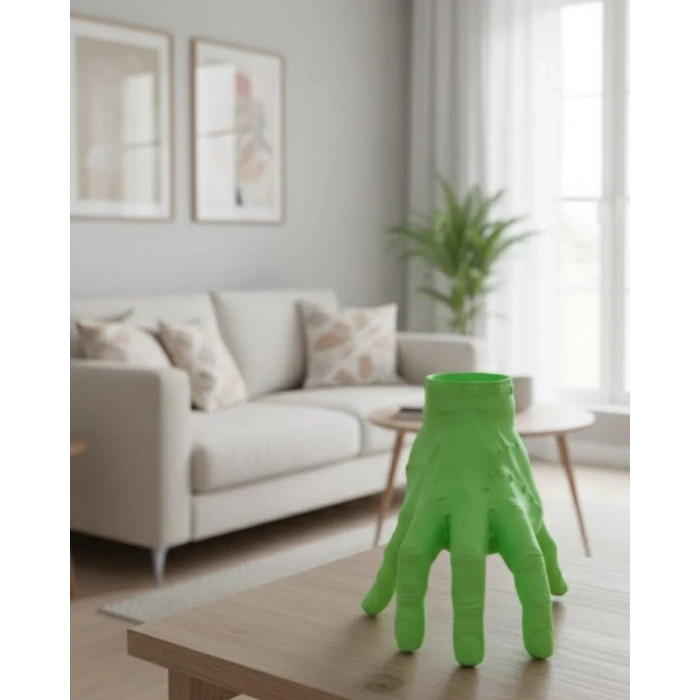 Nevamel® 3D Yeşil El Biblo 27x22 cm Dikkat Çekici Ev Dekorasyonu