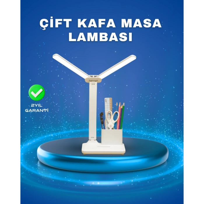 Nevamel 3’ü 1 Arada Çok Amaçlı Masa Lambası | Göz Yormayan Işık Organizer Tasarım